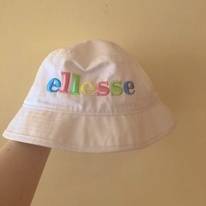 Ellesse White Cotton Bucket Hat
